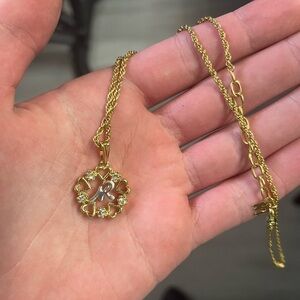Like New! Nina Ricci Gold Pendant Necklace